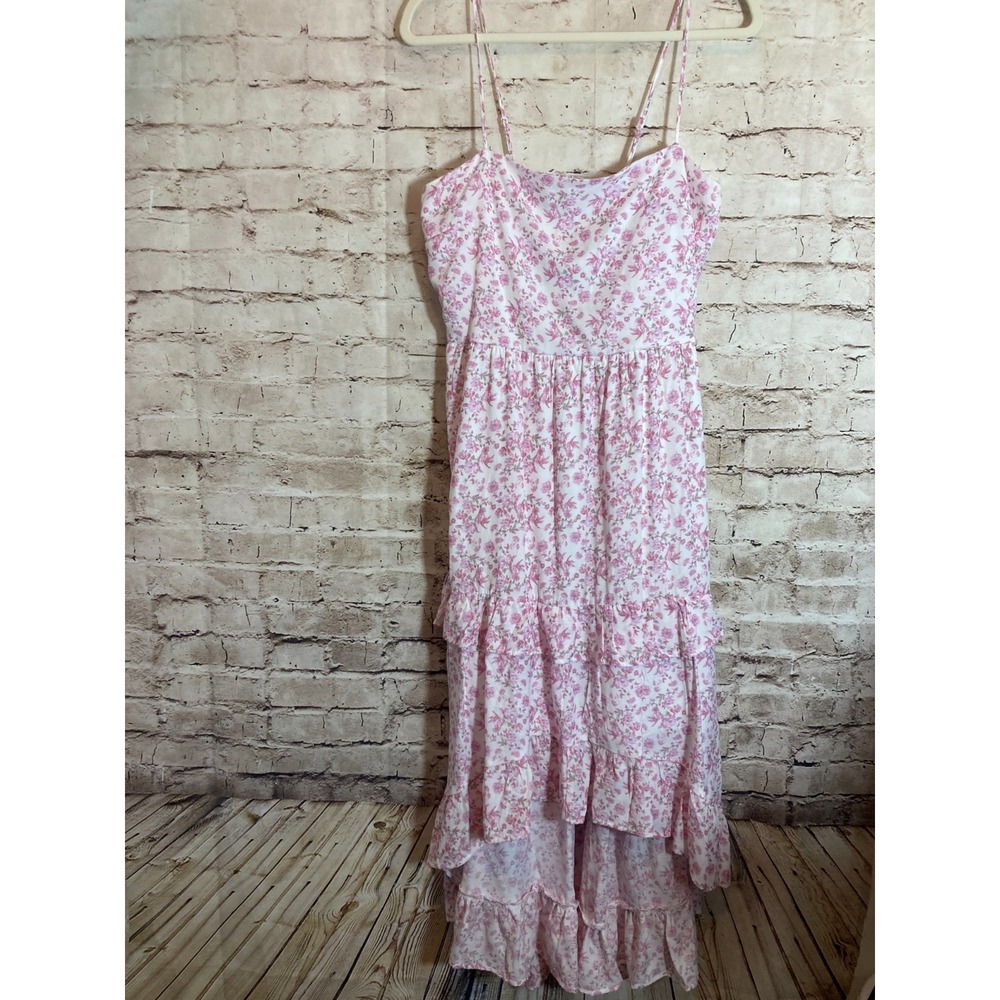 Trixxi Pink Floral Spaghetti Strap Mini Dress